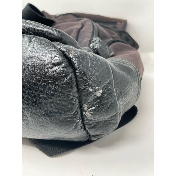 Nike Air Jordan Canvas Backpack Brown‎ Drawstring Adjustable Pockets FLAWED - Picture 7 of 16